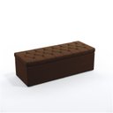 Ver imagem 3 de Kit Cabeceira Decorativa Para Cama Box Pollux e Calçadeira Sagitarius 160 Queen Couro Artificial Mar