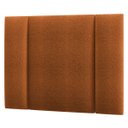 Ver imagem 3 de Cabeceira Estofada Cama Box Solteiro com Led Moderna 90 Cm: Bouclé Terracota