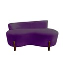 Ver imagem 4 de Namoradeira Sofá Feijão Lounge 120cm Orgânica Veludo Roxo