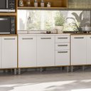 Ver imagem 6 de Balcao para Pia 3p 2g 120 Cm Cria J00157 Freijo Off White Pln