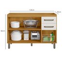 Ver imagem 4 de Balcao para Pia 3p 2g 120 Cm Cria J00157 Freijo Off White Pln