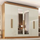 Ver imagem 1 de Guarda-roupa Casal com Espelho 6 Portas 2 Gavetas Paris 