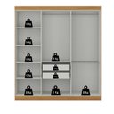Ver imagem 5 de Guarda-Roupa Casal com Espelho 6 Portas 2 Gavetas Paris Bege/Cinamomo/Off White
