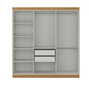 Ver imagem 4 de Guarda-roupa Casal com Espelho 6 Portas 2 Gavetas Paris