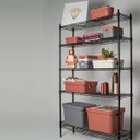 Ver imagem 3 de Kit 2 Caixas Organizadoras 32 Litros com Tampa Cesto para Brinquedos Chumbo