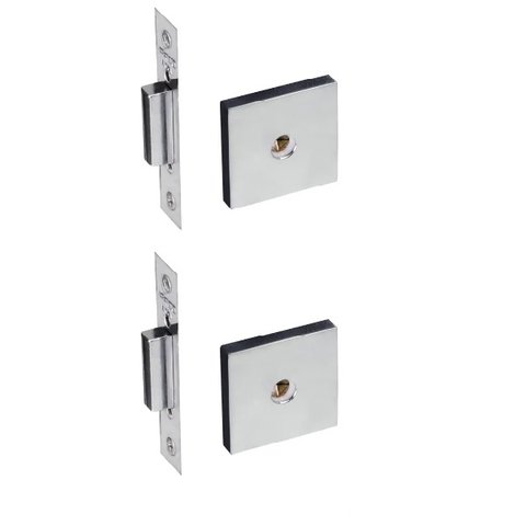 Fechadura 11500 Cr Quadrada Cromada Super Trava - 02 Peças - Tetra Chave Pado