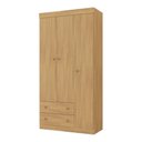 Ver imagem 2 de Guarda-roupa Infantil 92cm 3 Portas e 2 Gavetas Encanto Multimóveis Mp4447 Madeirado Madeirado