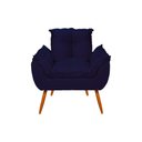 Ver imagem 4 de Poltrona Cadeira Decorativa Luxo Sala de Estar - Balaqui Cor:azul Marinho