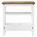 Ver imagem 2 de Mesa Lateral em Madeira Maciça Branco Lavado