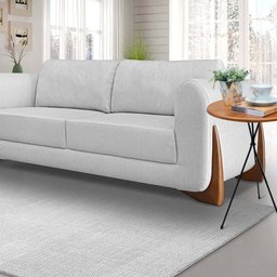 Mesa Apoio Lateral Sala Redonda Pé Metal 60cm Madeira Maciça Mesinha - 1