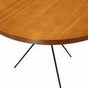 Ver imagem 5 de Mesa Apoio Lateral Sala Redonda Pé Metal 60cm Madeira Maciça Mesinha