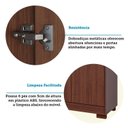 Ver mais imagens de Guarda-Roupa Solteiro 4 Portas com Pés 159cm 100% MDF Lumiar Espresso Móveis Marrom/Jequitiba