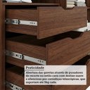 Ver imagem 6 de Guarda-Roupa Solteiro 4 Portas com Pés 159cm 100% MDF Lumiar Espresso Móveis Marrom/Jequitiba