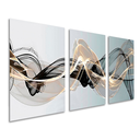 Ver imagem 1 de Quadros Decorativos Abstrato Moderno Ondas Sala Quarto Hall