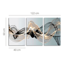 Ver imagem 3 de Quadros Decorativos Abstrato Moderno Ondas Sala Quarto Hall