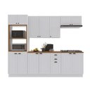 Ver imagem 2 de Armário de Cozinha Modulada Completa Fidelitá Nara 100% MDF 5 Peças 270cm 14 Portas 2 Gavetas com