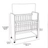 Mini Berço New Baby Bed Side Grade Móvel + Colchão:nature - 4