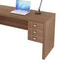 Ver imagem 4 de Mesa de Canto para Escritório 3 Gavetas Me4106 Amêndoa - Tecno Mobili