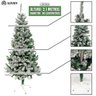 Árvore de Natal Alpina Neve Grande Nevada Luxo 2.10 Pinheiro 900 Galhos Branca Cheia - 3