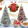Árvore de Natal Alpina Neve Grande Nevada Luxo 2.10 Pinheiro 900 Galhos Branca Cheia - 1