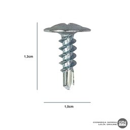 Parafuso de Forro Ponta Broca Drywall Phillips 4.2 X 13 Mm 1000 Peças - 2
