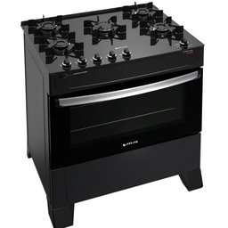 Fogão 5 Bocas Atlas Atenas Glass Preto com Mesa de Vidro Bivolt - 2
