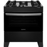 Fogão 5 Bocas Atlas Atenas Glass Preto com Mesa de Vidro Bivolt - 1