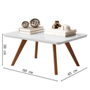 Ver imagem 2 de Mesa de Centro Decorativa Pés em Madeira:Branco