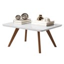 Ver imagem 1 de Mesa de Centro Decorativa Pés em Madeira:Branco