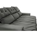 Ver imagem 4 de Conjunto de Sofá 3 e 2 Lugares Retrátil e Reclinável 2.00x1.50m Cama Inbox Smal Suede Cinza