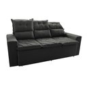 Ver mais imagens de Conjunto de Sofá 3 e 2 Lugares Retrátil e Reclinável 2.00x1.50m Cama Inbox Smal Suede Cinza
