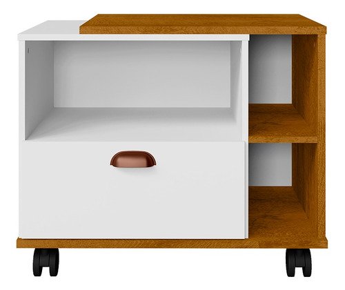 Gabinete Banheiro com Rodízios Tóquio 60cm Branco/naturalle - 5