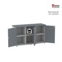 Ver mais imagens de Armário para Escritório Pivotante Credenza Cinza/Grafito