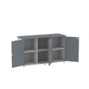 Ver imagem 5 de Armário para Escritório Pivotante Credenza Cinza/Grafito