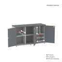 Ver imagem 7 de Armário para Escritório Pivotante Credenza Cinza/Grafito