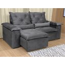 Ver imagem 4 de Sofá Retrátil Reclinável 1,80 m Cinza 202 Athenas