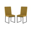 Ver imagem 2 de Kit 2 Cadeiras para Mesa de Jantar Base Industrial Preto Balaqui Cor:capuccino