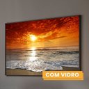 Ver imagem 3 de Quadro Decorativo Paisagem Pôr do Sol na Praia 1 Tela 80x120 para Escritório Banheiro Hall