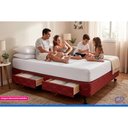 Ver imagem 2 de Cama Base c/Aux 4 Gavetas Queen Castor Poli Wine 158x198x27