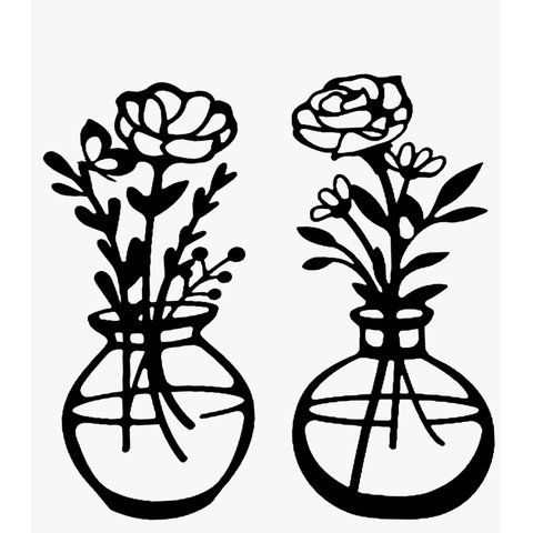 Arranjo Vaso Decoração:preto