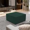Ver imagem 2 de Puff Decorativo Para Sala de Estar Quadrado Milano 90x90cm W01 Suede Verde Musgo - Lyam Decor