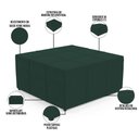Ver imagem 3 de Puff Decorativo para Sala de Estar Quadrado Milano 90x90cm W01 Suede Verde Musgo - Lyam Decor