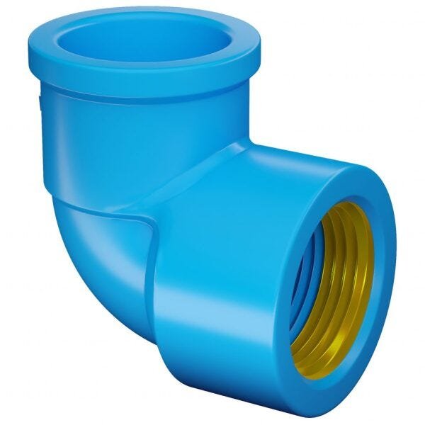 Joelho 90º Soldável com Bucha de Latão 20mm x ½" - Fortlev - 1