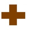 Adesivos De Parede Cruz 150 Unidades 6cm - Marrom - 1