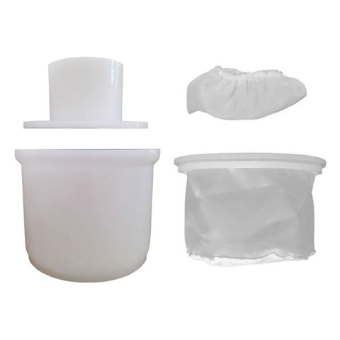 Kit Forma Queijo Minas Cobocó Prensa Cp500 Dessorador Touca