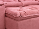 Ver imagem 6 de Sofá Retrátil e Reclinável 2,75m em Tecido Veludo c/ Pillow Nos Braços - Montagem Inclusa:Rosa
