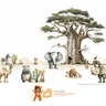 Painel Safari Aquarela-md25 - 2