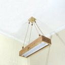 Ver imagem 4 de Luminária Lustre Pendente Rústico Madeira Led Lustre 40w