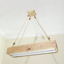 Ver imagem 2 de Luminária Lustre Pendente Rústico Madeira Led Lustre 40w