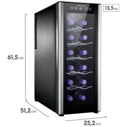 Adega de Vinhos ACB12 Painel Touch 12 Garrafas Electrolux - 3 Adega de Vinhos ACB12 Painel Touch 12 Garrafas Electrolux - 3